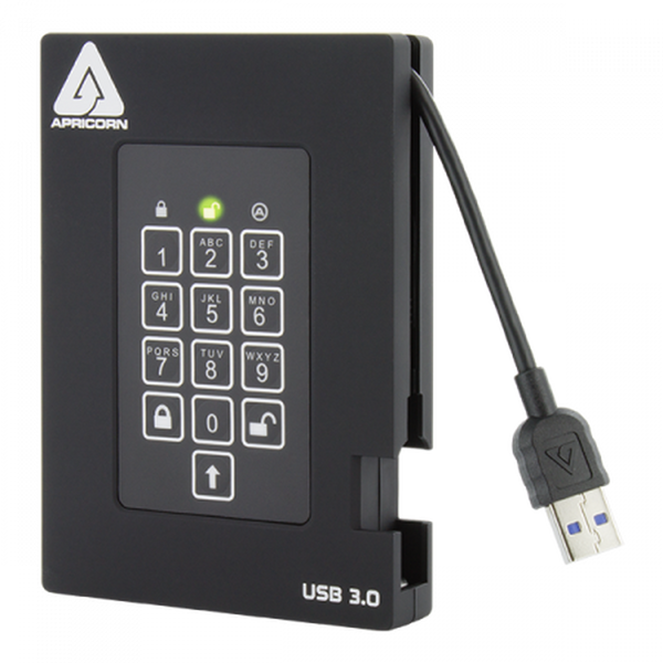 Apricorn Aegis Padlock Fortress Portable Encrypted Rugged Hard Drive -  - Free Shipping on Wellbots