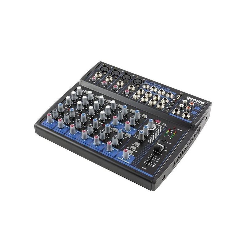 Gemini GEM-12USB Compact Rotary 12 Channels Bluetooth Mixer