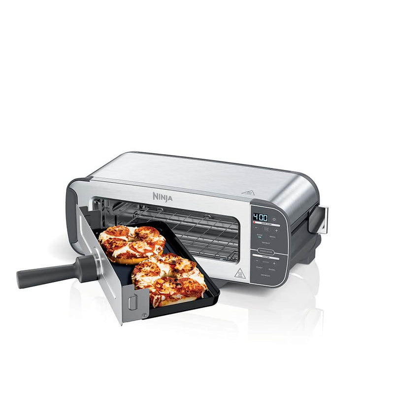 Ninja ST101 Foodi 2-in-1 Flip Toaster, 2-Slice Capacity, Compact Toaster Oven, 1500 Watts