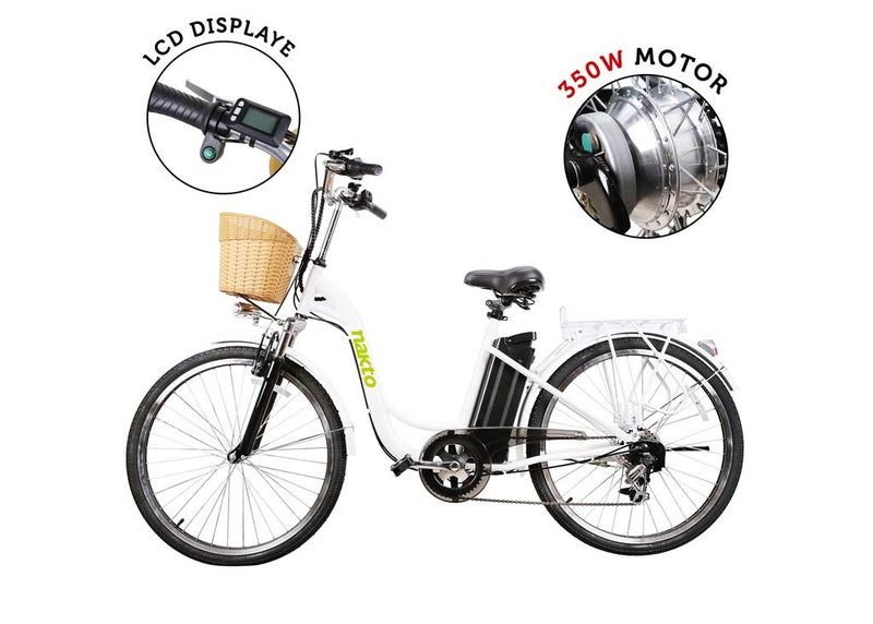 nakto electric bicycles Nakto Camel Step Thru Black 350W with Display