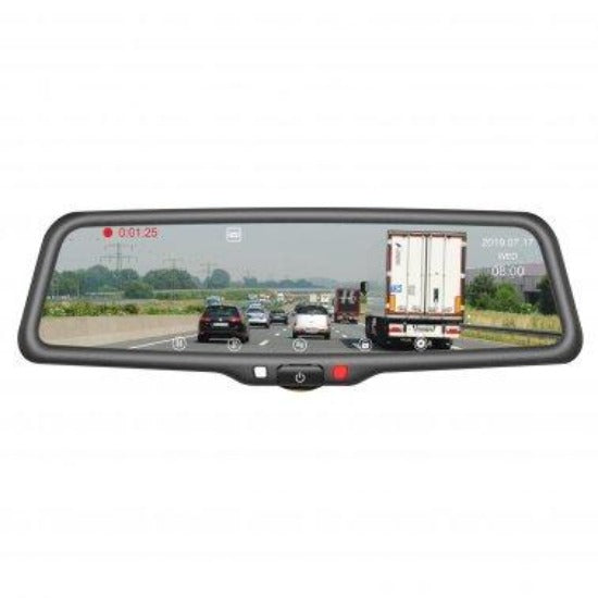 Boyo Vision Vehicle HD Backup Camera/DVR System with Mirror Monitor and Front and Rearview Cameras
