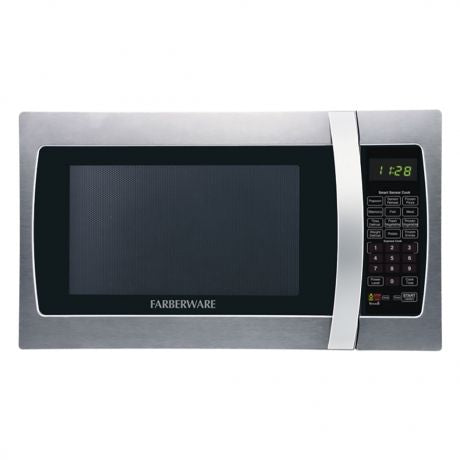 Farberware Professional FMO13AHTBKI 1.3 Cu. Ft. 1000-Watt Microwave Oven with Sensor, Stainless/Silver