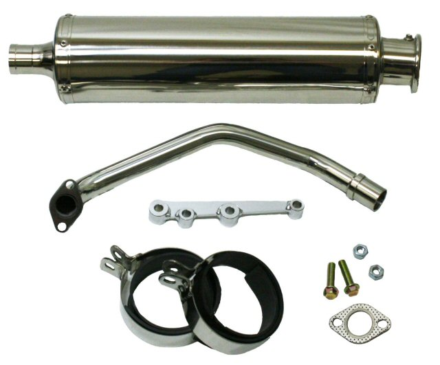 SSP-G 2nd Gen GY6 Round Stainless Performance Exhaust (190-36)