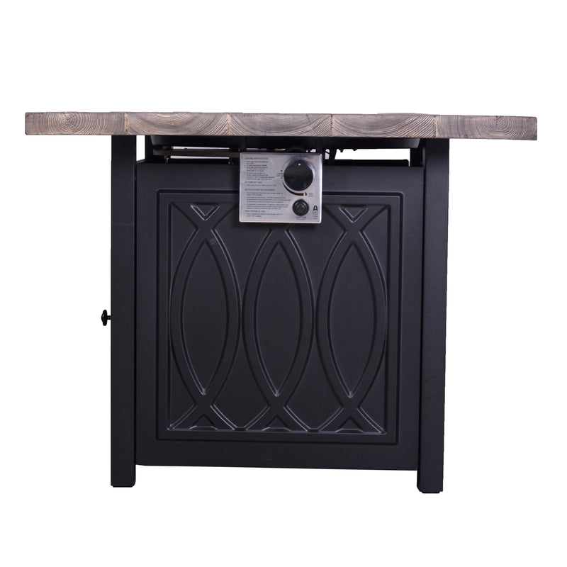 Pizzello FOP-210020 35'' Outdoor Auto-Ignition Propane Gas Fire Table with Waterproof Cover for Patio Courtyard Balcony