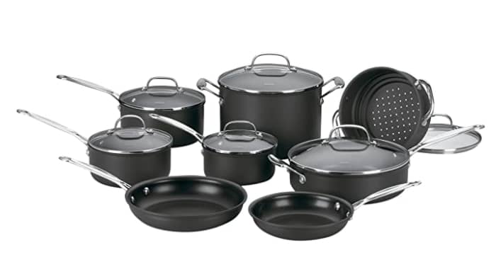 Cuisinart 66-14N Chef's Classic Non-Stick Hard Anodized 14-Piece Cookware Set