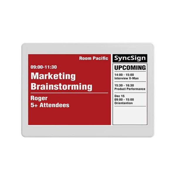 SyncSign Meeting Room Scheduler- 7.5 inch Screen + Hub + Wall Mount Health & Home Sync-sign