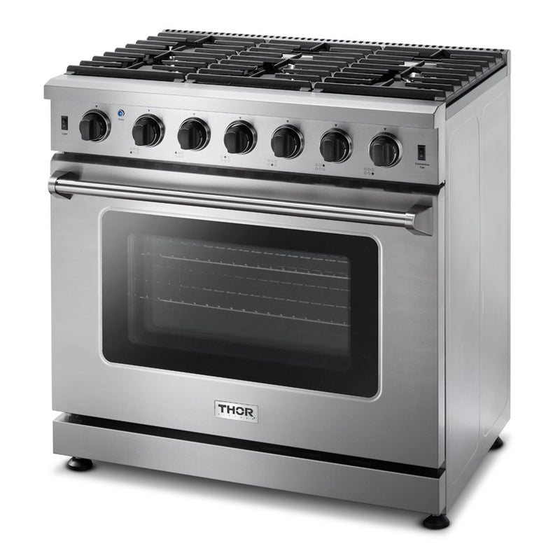 Thor Kitchen 36 Inch Gas Range in Stainless Steel