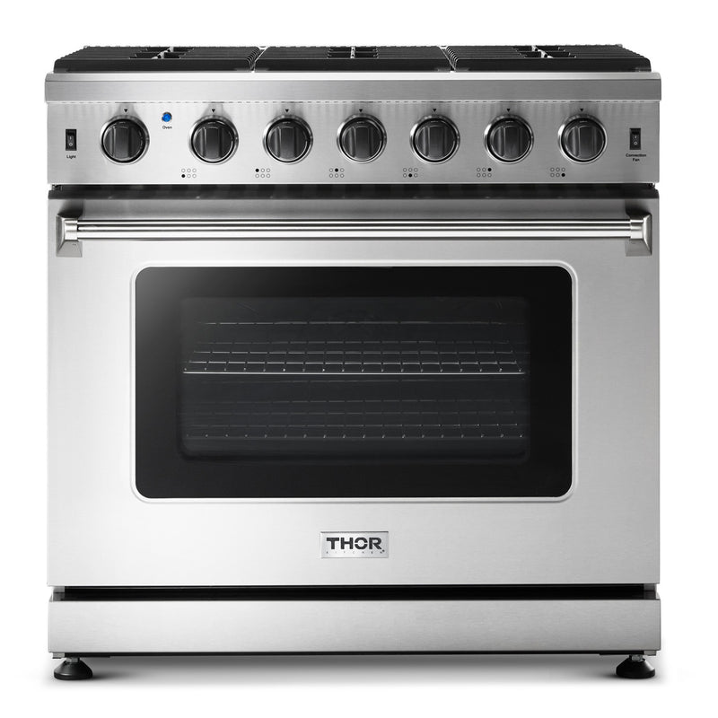 Thor Kitchen 36 Inch Gas Range in Stainless Steel