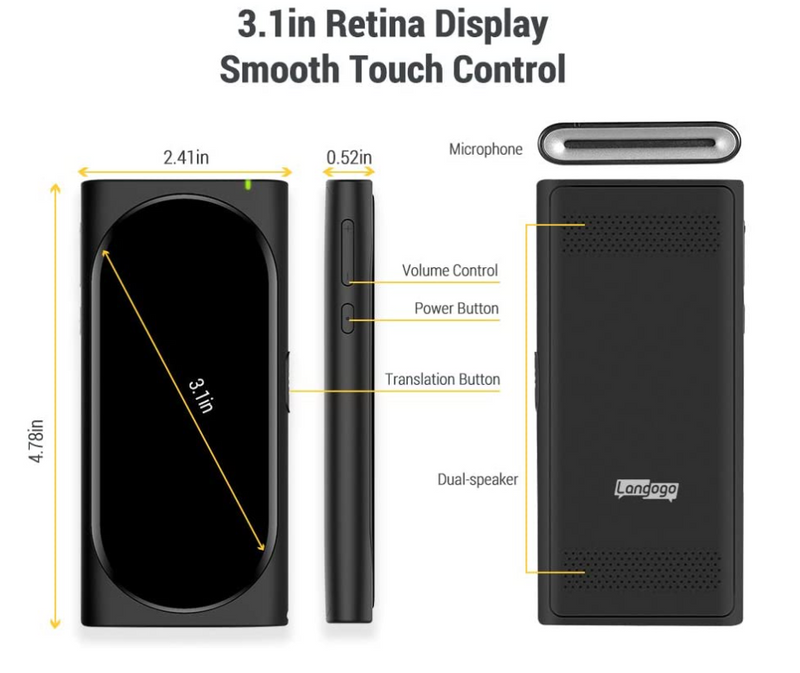 Langogo Genesis 2-in-1 AI Translator