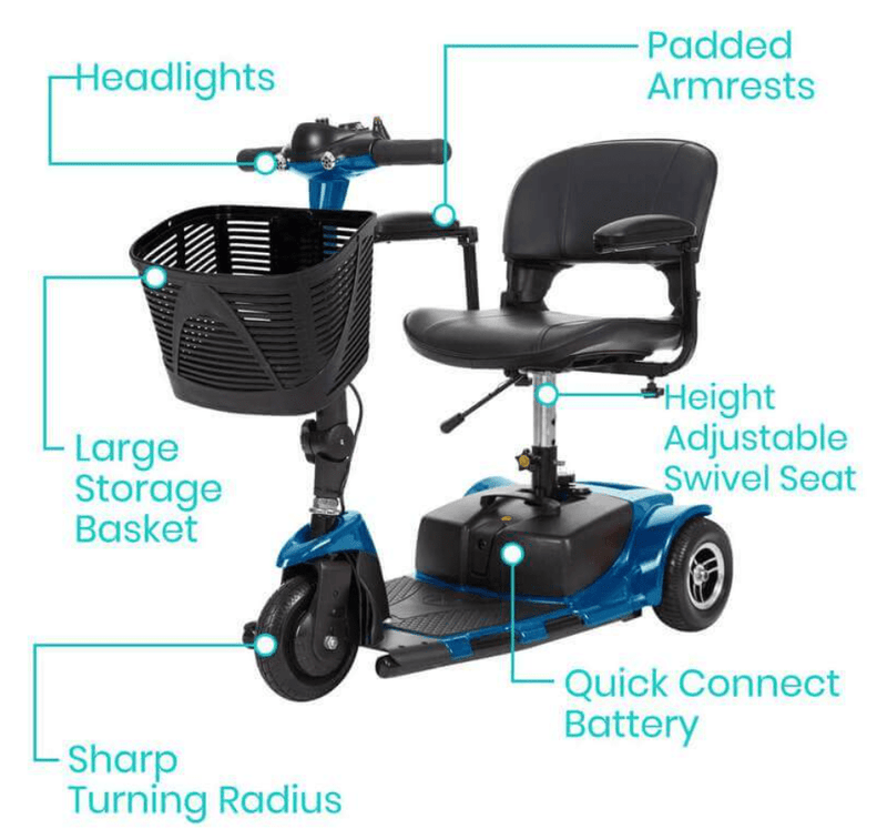 Vive Health 3 Wheel Mobility Scooter